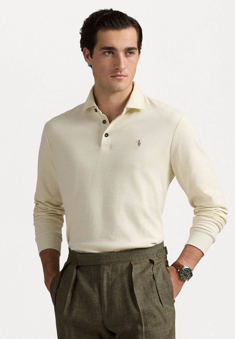 Polo Ralph Lauren - LUXURY JERSEY POLO SHIRT - Maglietta a manica lunga - parchment cream, Ingrandire