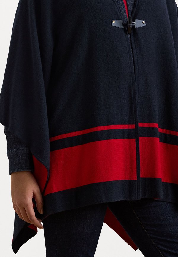 INTARSIA-KNIT TWO TONE PONCHO - Cape3