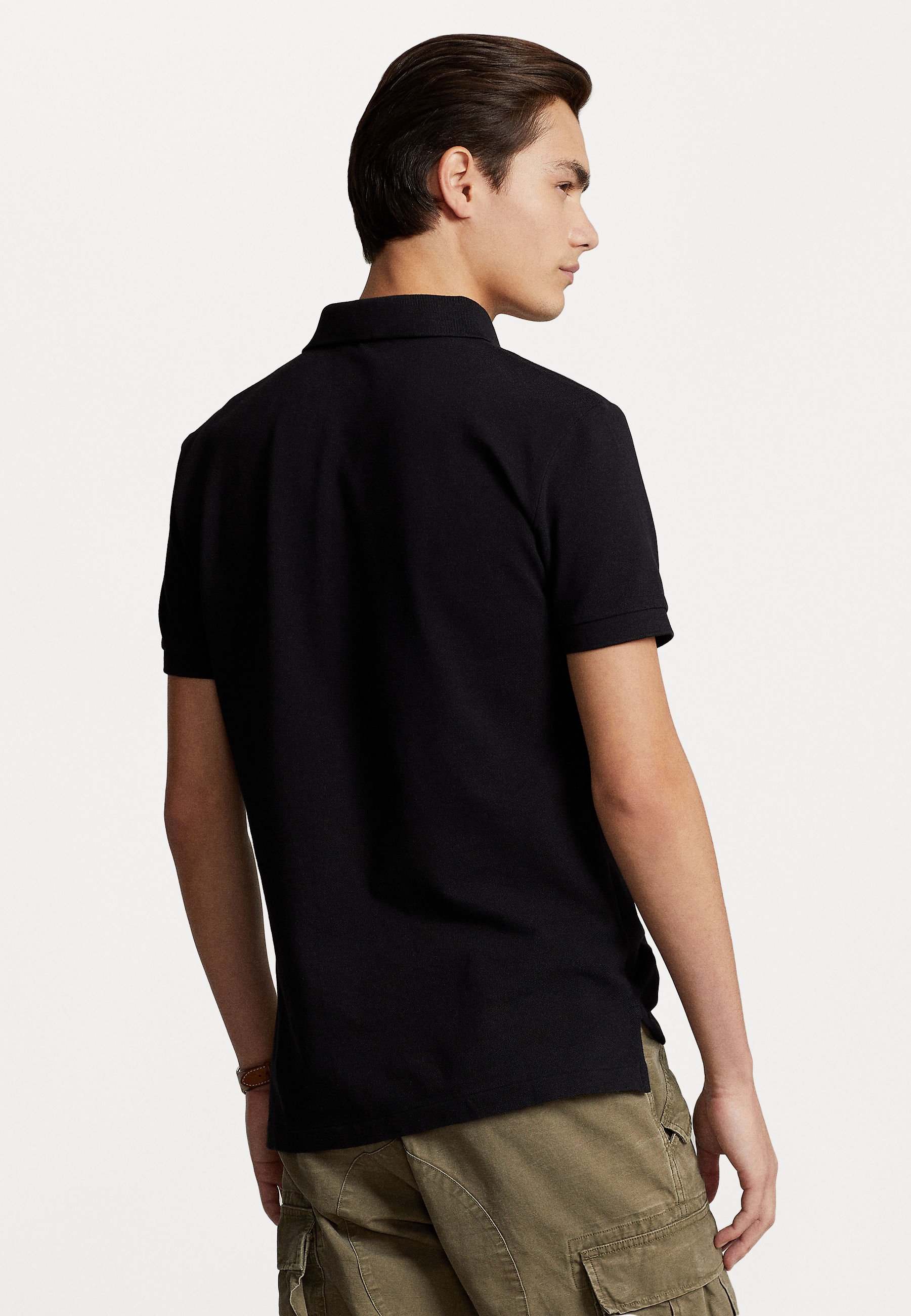 Polo Ralph Lauren SLIM FIT MESH POLO SHIRT - Bluză polo - black