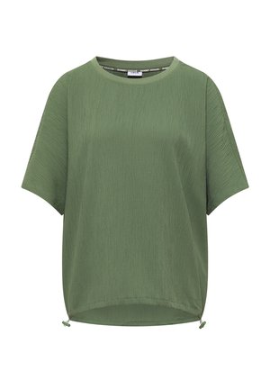 Cecil, DROPPED SHOULDER BLUSENSHIRT IN UNIFARBE - Blouse - deep matcha green