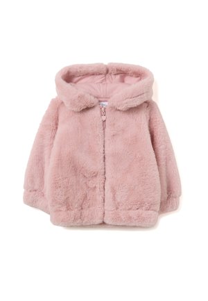 REGULAR FIT - WITH ZIP AND HOOD - Kapuzenpullover - pastel pink