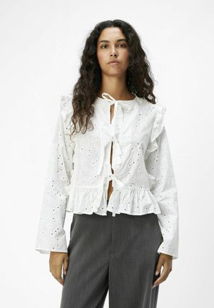 Object JACQUARD - Bluse - cloud dancer