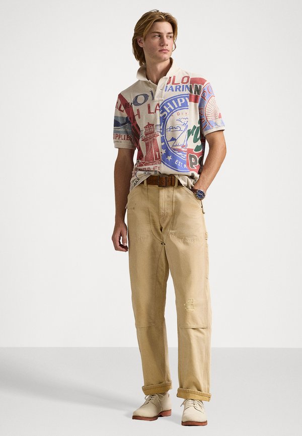 CLASSIC DRY GOODS–PRINT POLO SHIRT - Polo shirt - chalk heather multi2