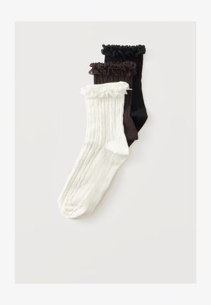 ONLY, ONLOLIVIA 3 PACK - Socken - off-white/black/brown