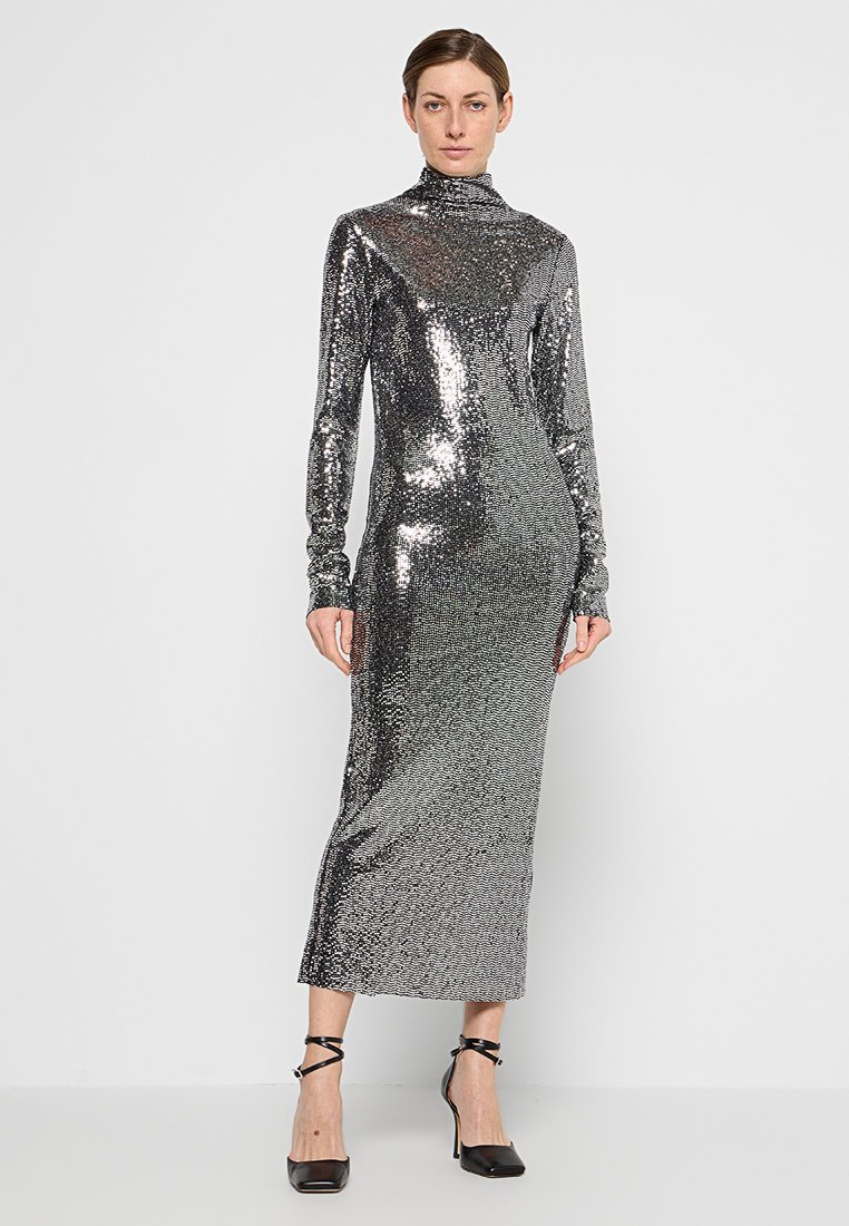 Maje Cocktailjurk zilverkleurig