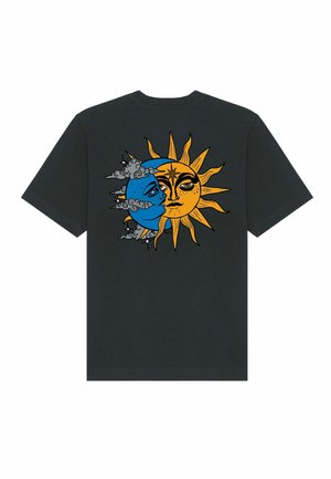 LUNAR BACK UNISEX HEAVYWEIGHT TEE - Print T-shirt - black