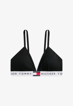 Tommy Hilfiger, HERITAGE LOGO REMOVABLE PADDING TRIANGLE BRA - Trekants-bh'er - black