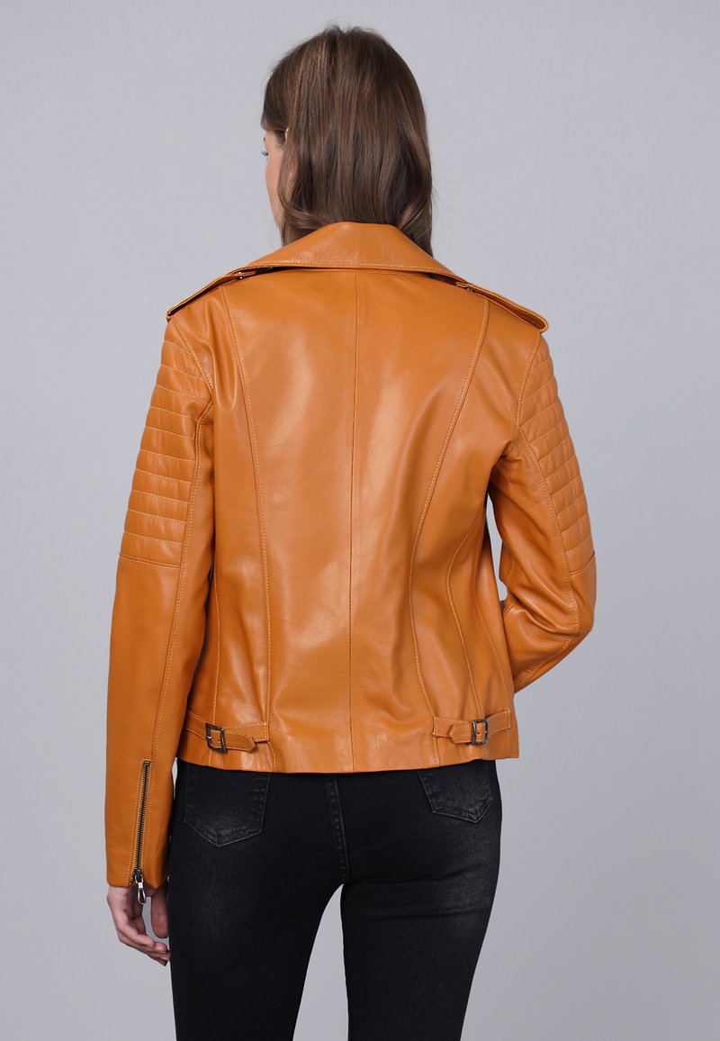 Damen Leichte Jacken | Basics and More Lederjacke camel - VO43337 Damen Leichte Jacken | Basics and More Lederjacke camel - VO43337