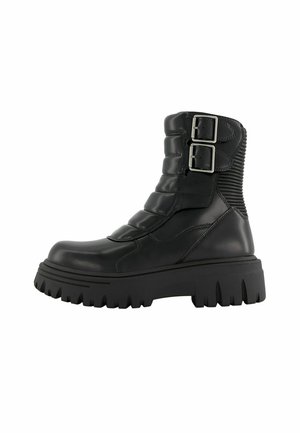 WITH BUCKLES  - Cowboy/biker ankle boot - black