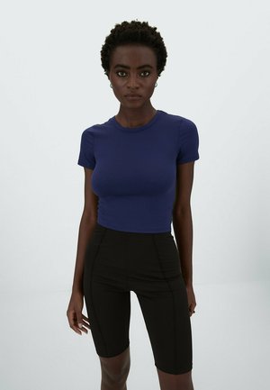 MIT KURZEN ÄRMELN - T-shirts basic - dark blue