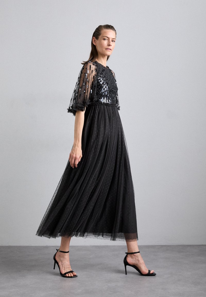 needle and thread black sequin dress Needle & Thread SEQUIN DASH BODICE ANKLE GOWN - Occasion wear - graphite/ black