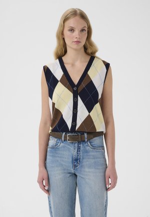 Gilet - skycaptain brown yellow plum