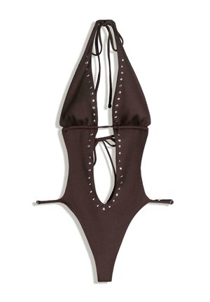 STUDDED - Costum de baie - dark brown