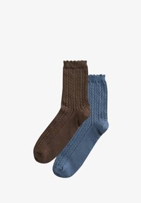 Ausgewählt, chocolate brown blue