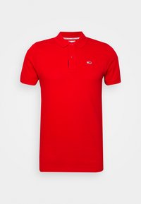 Tommy Jeans SLIM PLACKET - Polo - deep crimson