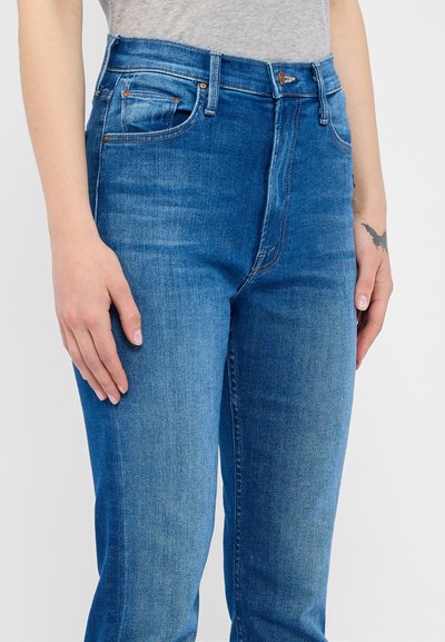 Mother HIGH WAISTED RIDER SKIMP - Uske traperice - dark-blue denim