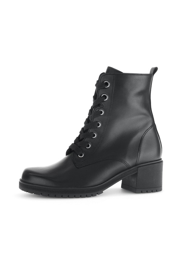 Schnürstiefelette - schwarz