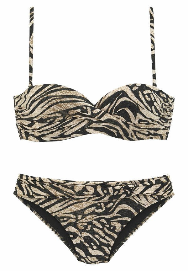 SET - Bikini - braun bedruckt2