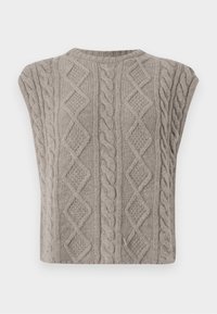 ARAN CABLE OVERSIZE TANK - Pullover - ash