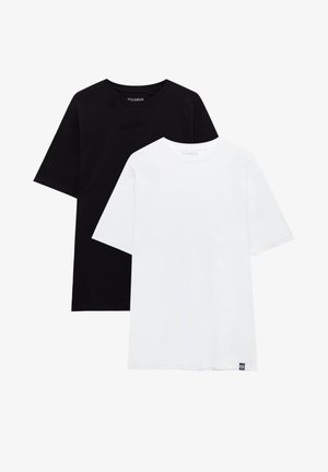 2 PACK - T-shirt basic - white, black