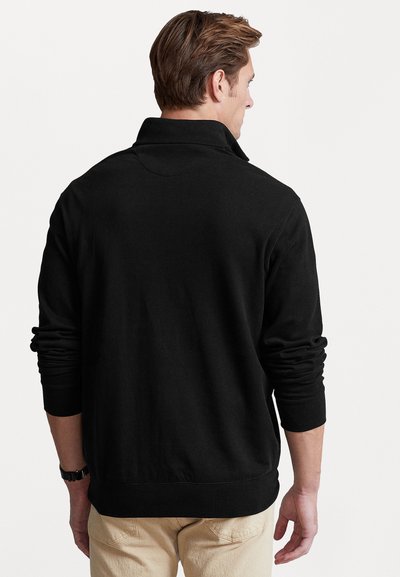 Polo Ralph Lauren LUXURY JERSEY QUARTER ZIP PULLOVER - Sweatshirt - polo black