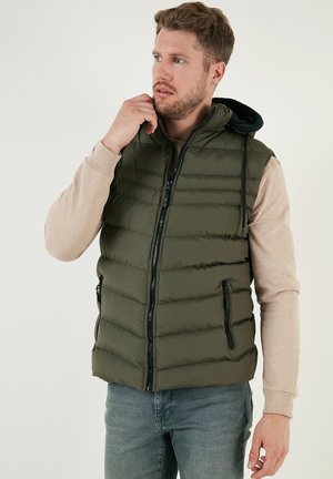 REGULAR FIT - Väst - khaki