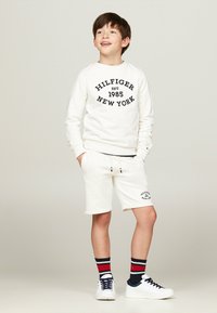 Tommy Hilfiger MONOTYPE FLOCK REG  - Pantaloni sportivi - ancient white