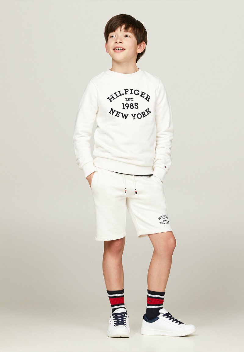 Tommy Hilfiger MONOTYPE FLOCK REG  - Pantaloni sportivi - ancient white
