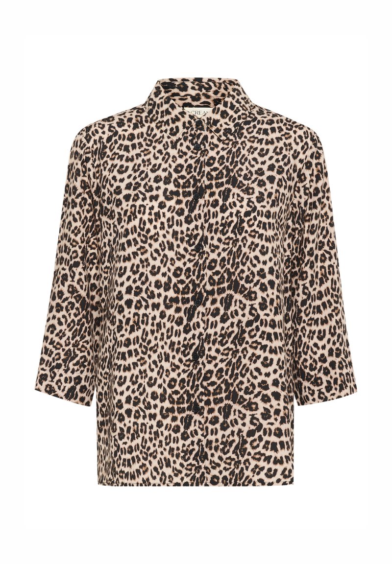 Cream Overhemdblouse bruin