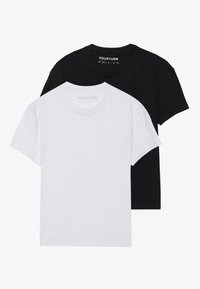 UNISEX 2 PACK - Navadna majica - black/white