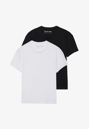 BASIC BABY T-SHIRT UNISEX 2 PACK - Osnovna majica kratkih rukava - black/white