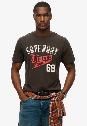 ATHLETIC - Print T-shirt - dark grey green
