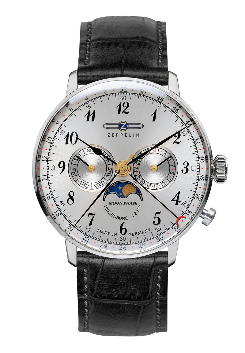 Herren Analoguhren | Zeppelin HINDENBURG MONDPHASE Chronograph silber/silberfarben - UW79237 Herren Analoguhren | Zeppelin HINDENBURG MONDPHASE Chronograph silber/silberfarben - UW79237