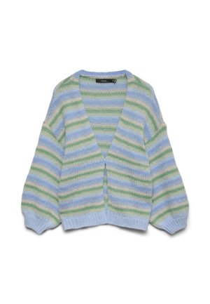 Vero Moda VMMAYBE STRIPE OPEN CARDIGAN - Kardiganas - fog green