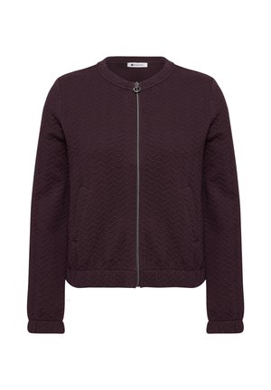 Street One, LIGHTWEIGHT STRUCTURED SWEATSHIRT JACKET WITH A ZIPPER - Sweat zippé - berry plum