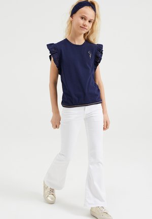 MET EMBROIDERY - Camiseta estampada - blue