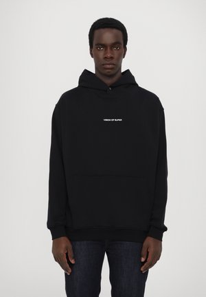 HOODIE WITH FEEL ROCK SKULL PRINT AND EMBROIDERED LOGO  - Hoodie - black