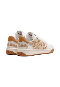 Ed Hardy ACE LOW - FLAMES - Sneaker low - white tan
