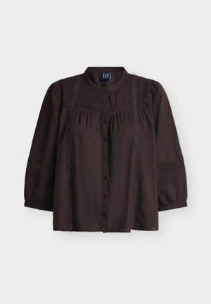 GAP, 3/4 SLEEVE FEMME LACE TOP - Μπλούζα - terra brown