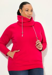 Ulla Popken MIT STEHKRAGEN RAGLANFORM LANGE ÄRMEL  - Sudadera - classic red