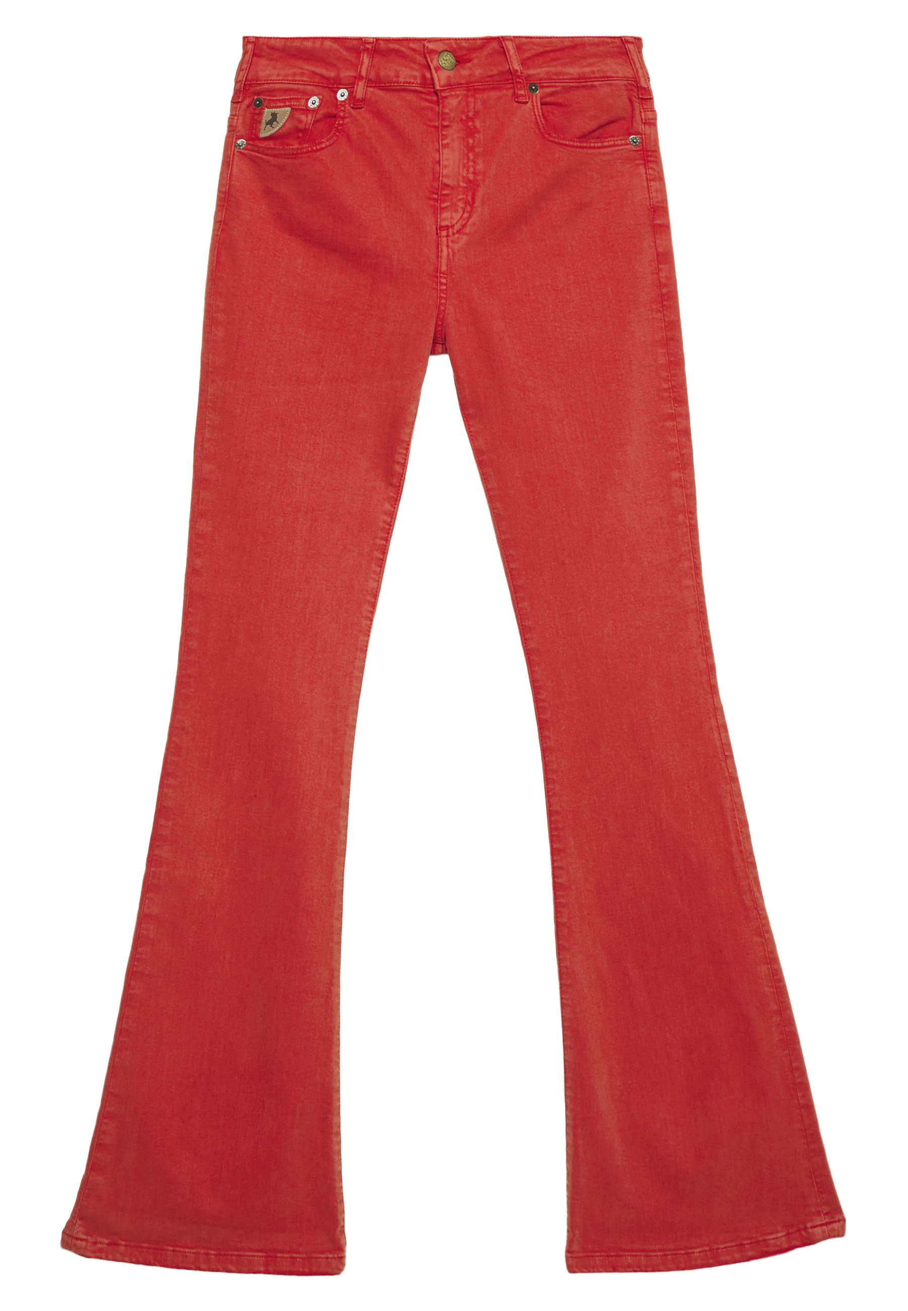 LOIS Jeans RAVAL Flared jeans flamerød Zalando.no Røde Bukser & shorts | Dame | Nye bukser på nett hos Zalando