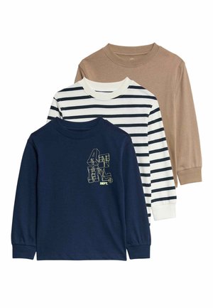 3PK GRAPHIC STRIPE - Maglietta a manica lunga - navy mix