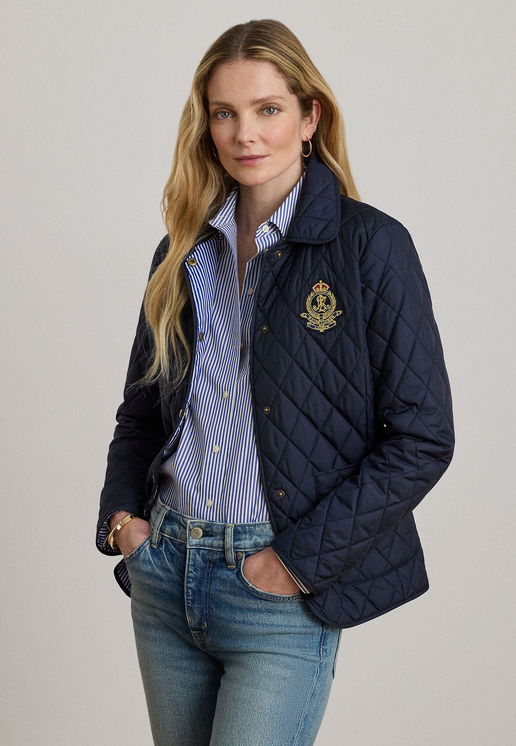 Lauren Ralph Lauren CREST PATCH DIAMOND QUILTED JACKET - Light 