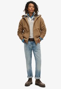 Superdry & Co BORG  - Felpa con zip - caramel brown