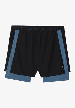Pier One Sport Pantaloncini sportivi - black/blue