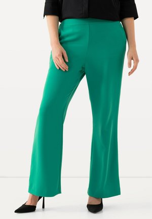 Ulla Popken WEITES GERADES ELASTIKBUND - Pantalon classique - green