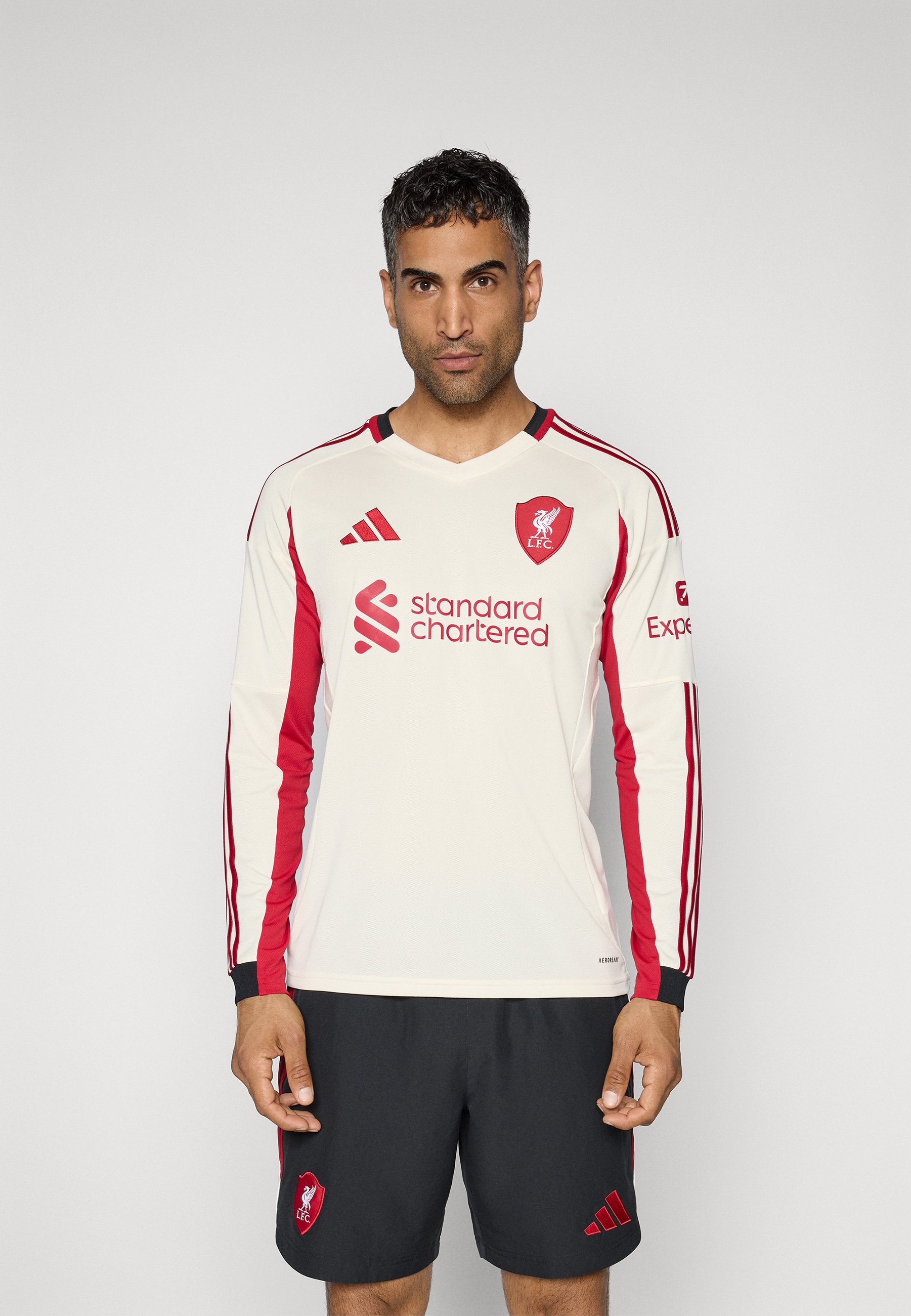 Long Sleeve Sleeve White Liverpool Training Top LFC Adidas Mens 25 
