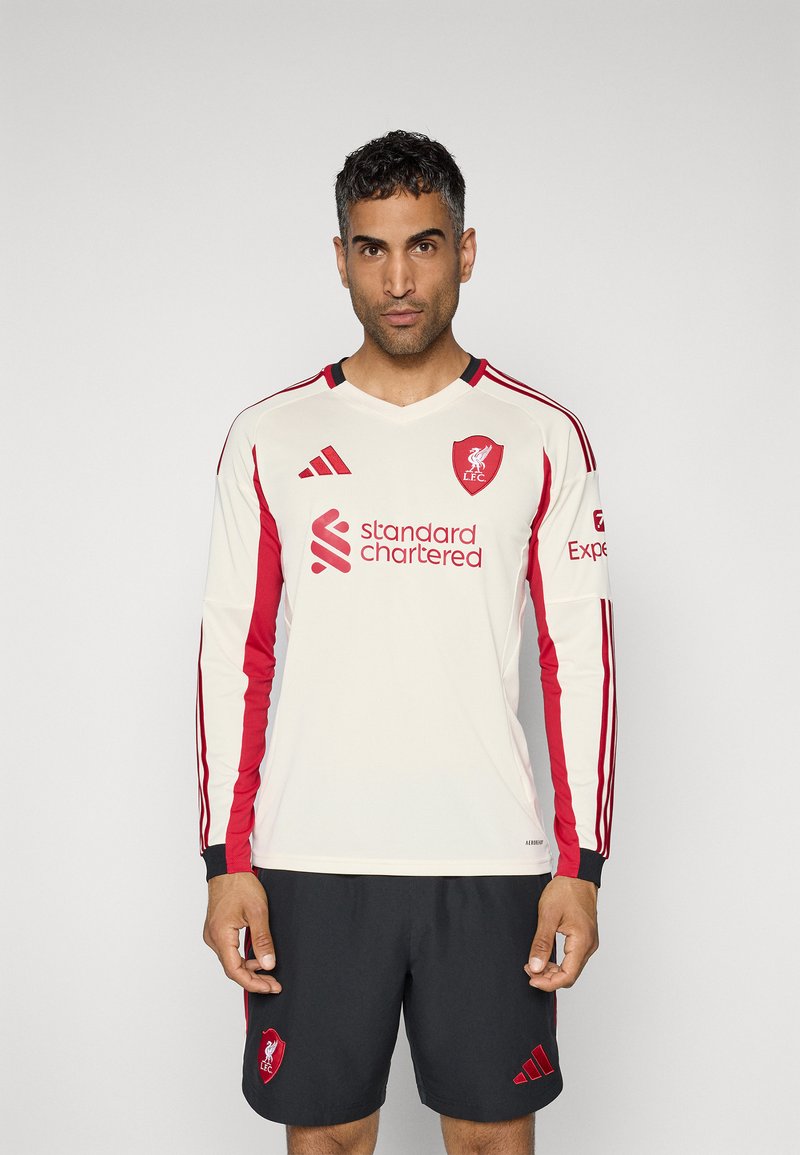 adidas Performance LIVERPOOL FC 25/26 LONG SLEEVE AWAY JERSEY - Article de supporter d'équipe de club - white