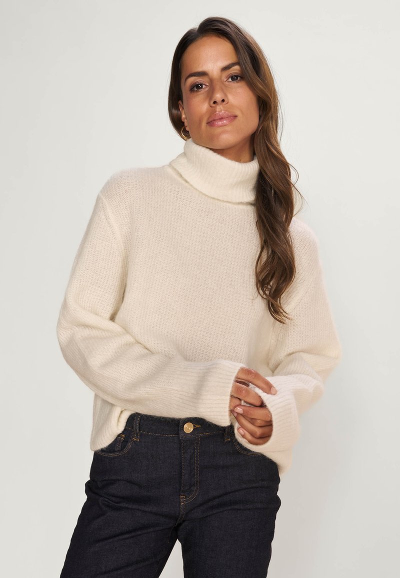 Mos Mosh THORA ROLLNECK - Strickpullover - ecru