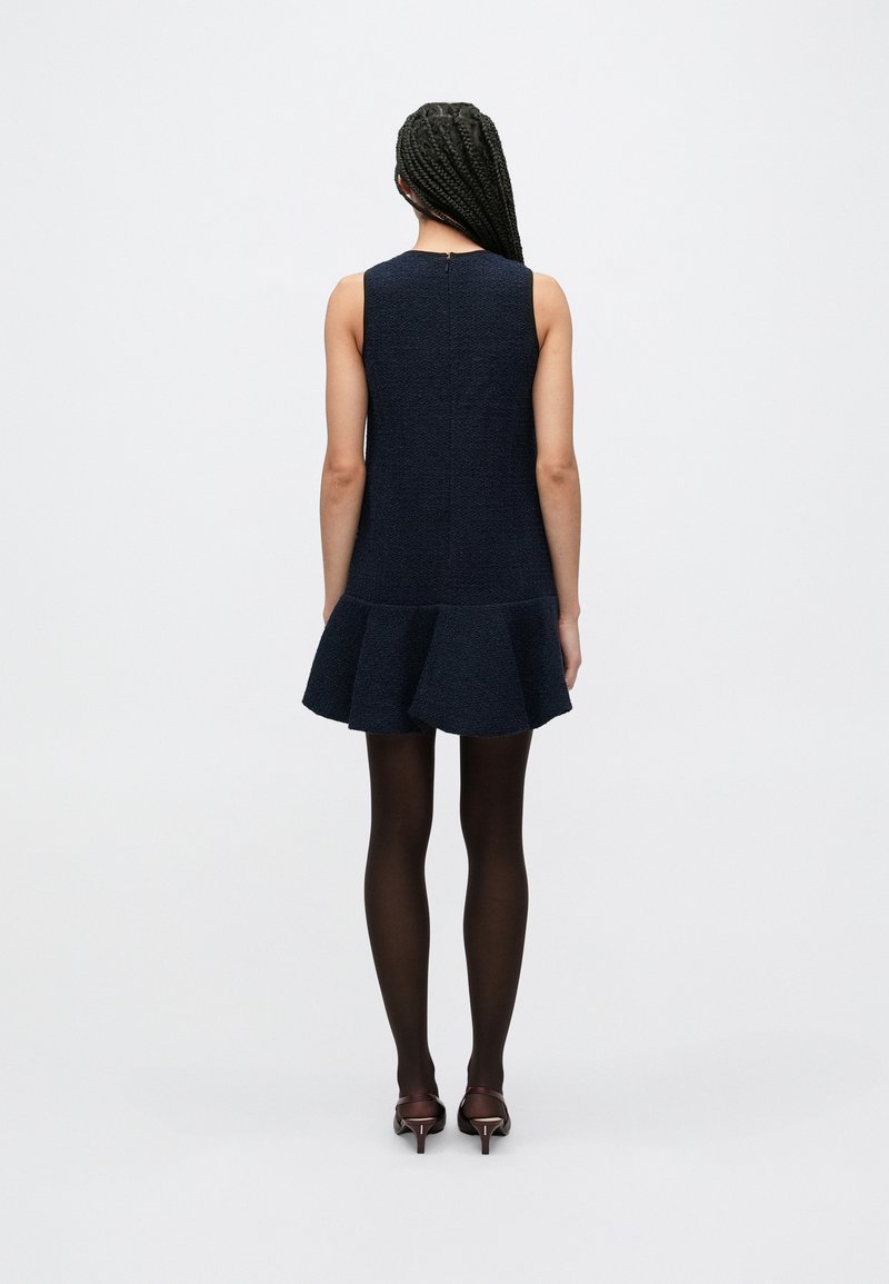 cap sleeve black dress Mesh Cap Sleeve Midi Dress